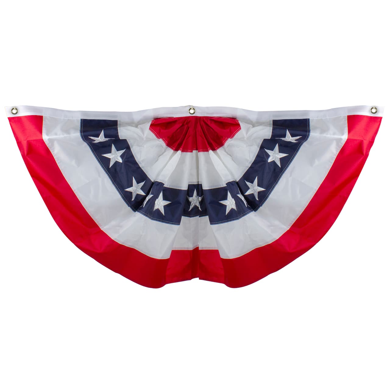 Patriotic Americana Pleated Bunting Flag, 24&#x22; x 48&#x22;